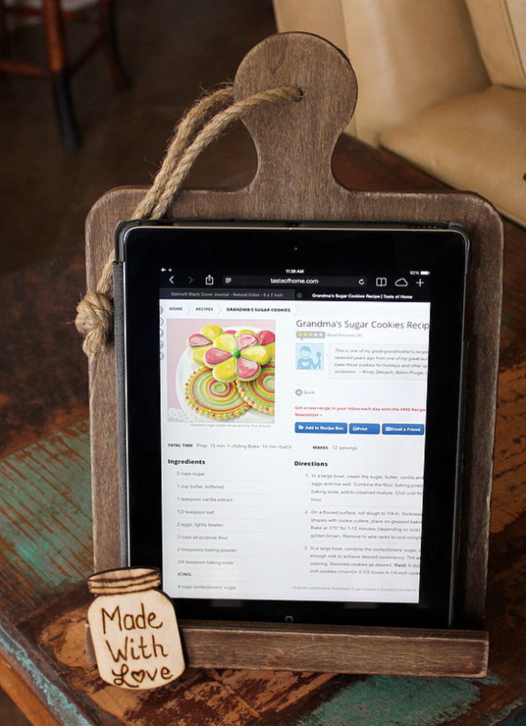 Kitchen Cookbook Holder Recipe Holder Stand Ipad Holder - Etsy