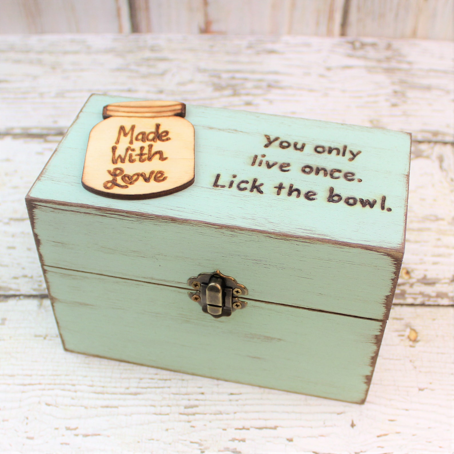 Personalized Recipe Box 4x6 Recipe Box Farmhouse Recipe Etsy