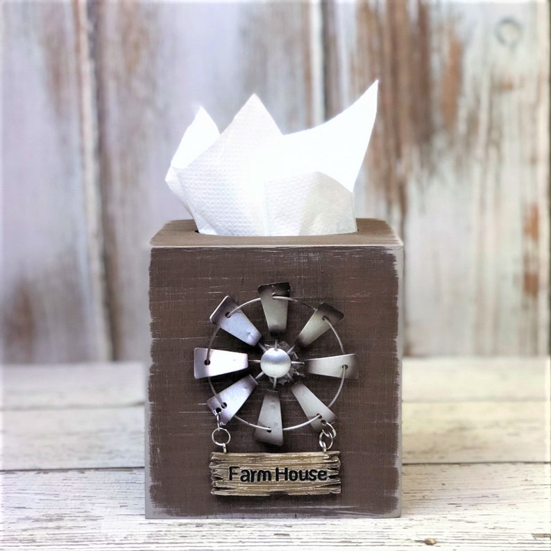 Wood Tissue Box Cover Tissue Box Cover Rustic Bathroom Decor Christmas Kleenex Tissue Cover Farmhouse Style