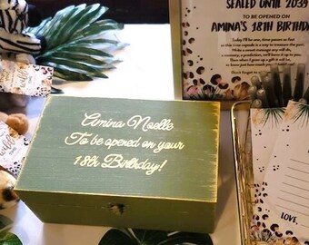 Personalized Keepsake Box - Baby's Memory Box - 1st Birthday Time Capsule