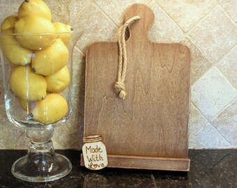 READY TO SHIP - Kitchen Cookbook Holder, Recipe Holder, Aspiring Chef, Personalized Recipe, Cookbook Stand, Tablet Holder, Farmhouse Style