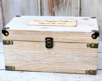 Keepsake Trunk - Memory Box - Personalized Time Capsule Treasure Chest - Love Letter Keepsake LARGE