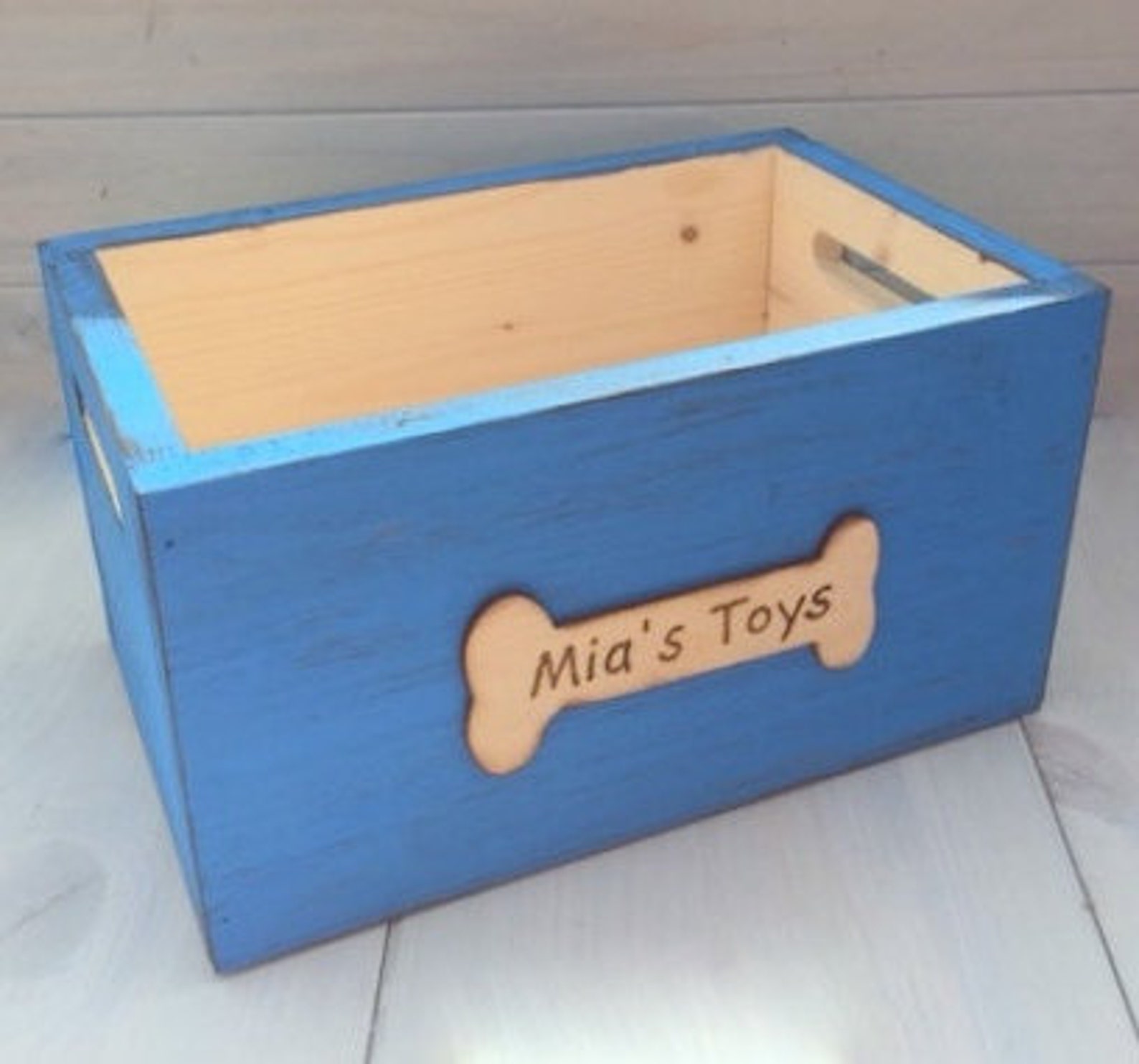 Dog Toy Box Personalized Wood Toy Storage Crate Pet Toy Etsy