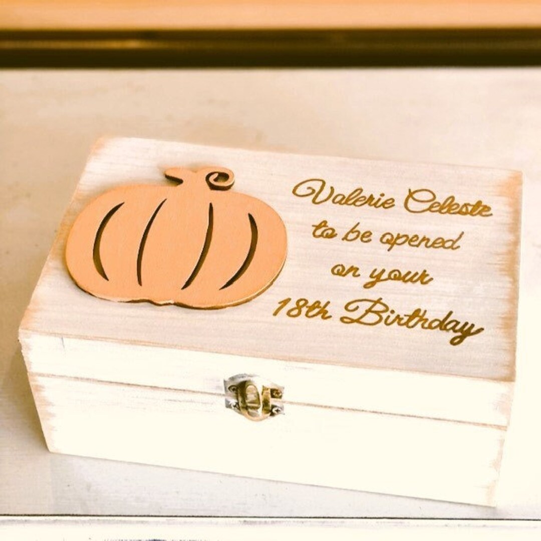 Baby Keepsake Memory Box Custom 1st Birthday Time Capsule Personalized ...