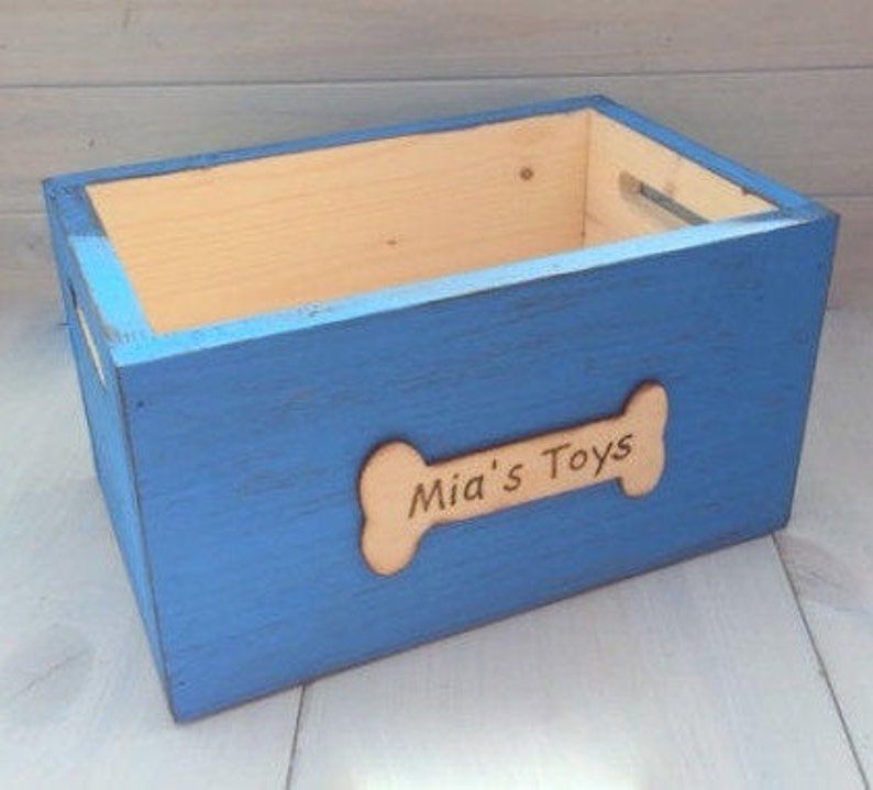 Personalized Dog Toy Box Dog Toy Storage Wooden Pet Toy Etsy