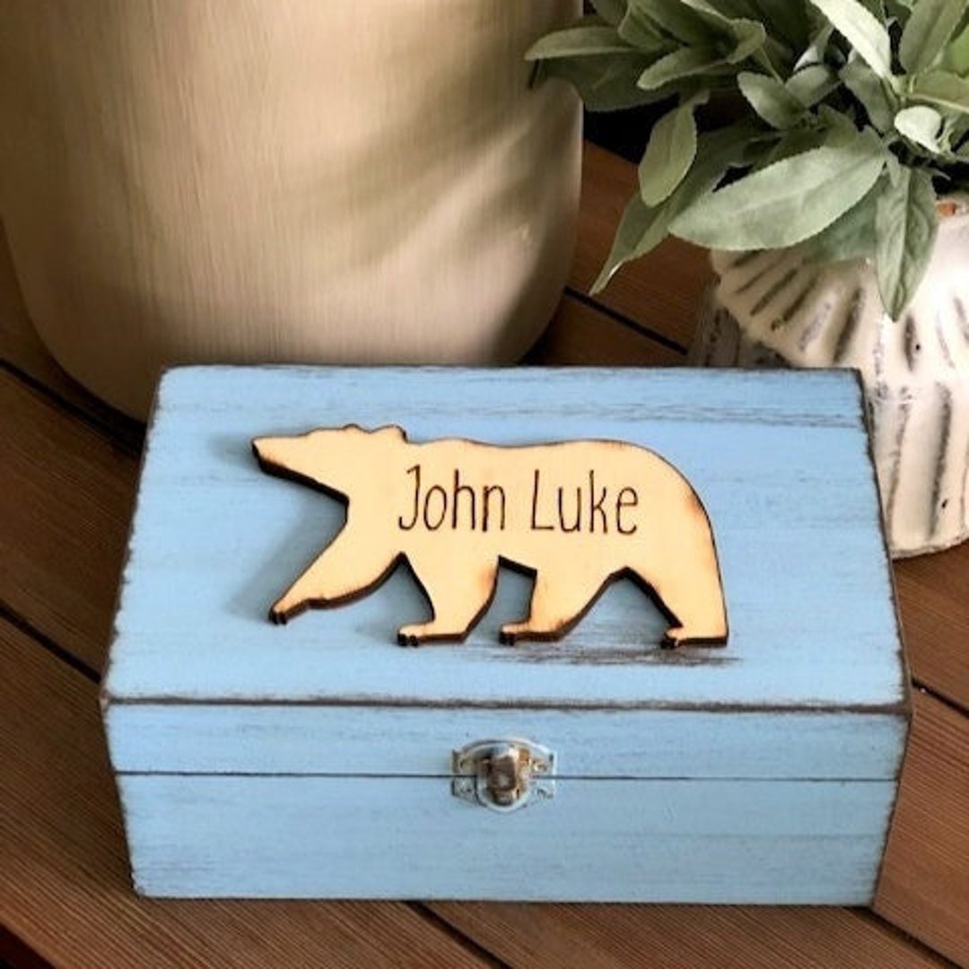 Baby Keepsakes Box Memory Box Trunk 1st Birthday Time Etsy