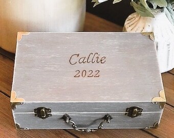 Memory Box - Baptism Keepsake Box - Baby's First Time Capsule - 1st Birthday Keepsake - Infant Loss Memorial