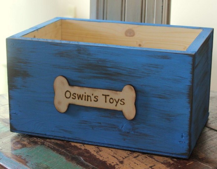 rustic dog toy box