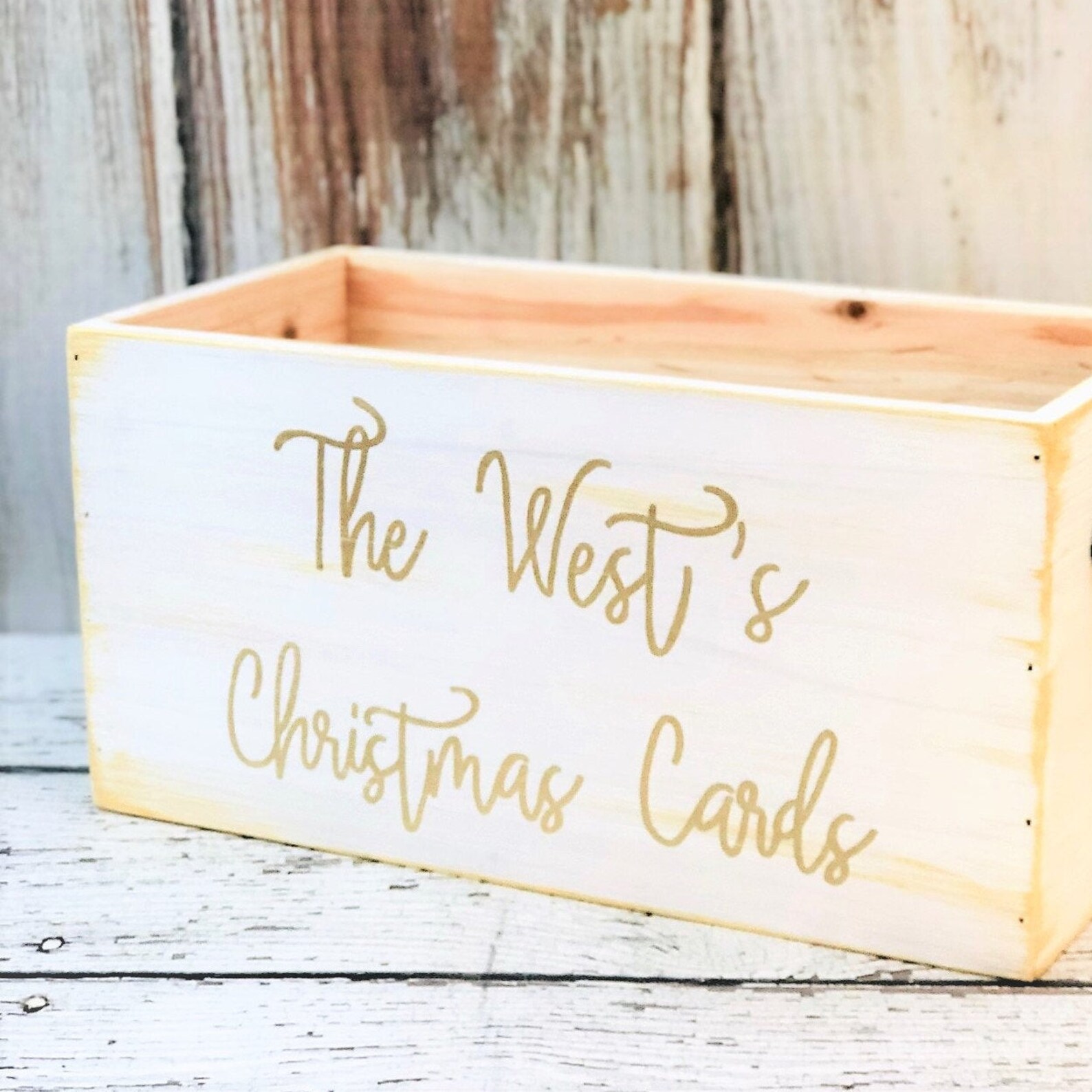 Personalized Christmas Card Holder Christmas Card Storage Etsy