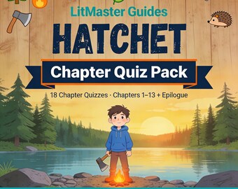 Paquete de cuestionarios de Hatchet · 18 cuestionarios (Capítulos 1–13 + Epílogo)