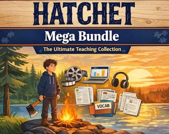 Hatchet — Complete Novel Study Mega Bundle | Quizze Final Audio Video Slides