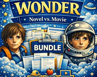 Paquete de novela y película Wonder / Paquetes para estudiantes, profesores y material audiovisual
