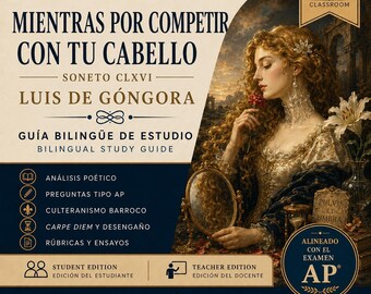 Góngora Soneto CLXVI Study Guide, Bilingual AP Spanish Literature Analysis (Digital Download)