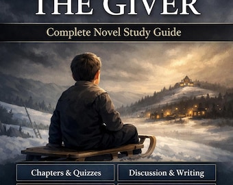 Guía de estudio completa de la novela El Dador / Vocabulario, cuestionarios, análisis detallado, examen final, debates y redacción