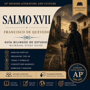 Quevedo Salmo XVII Study Guide | AP Spanish Literature Bilingual Unit (PDF + Word)