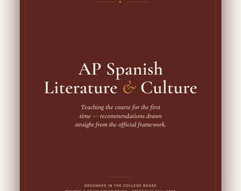 Guía del profesor de primer año de Literatura y Cultura Española AP / Revisión de planificación