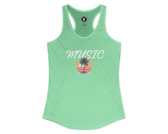 Music Is Life Women's Ideal Racerback Tank