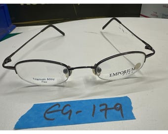 Armação de óculos Emporium Flex 210 SR518 Jose Authentic 42-19-135 marrom com meia armação