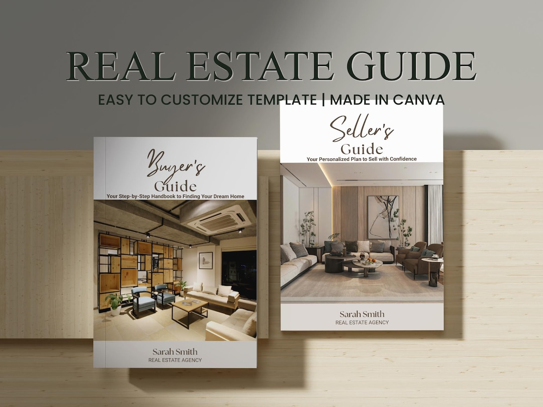 Real Estate Buyer & Seller Guide Bundle Canva Template, Listing ...