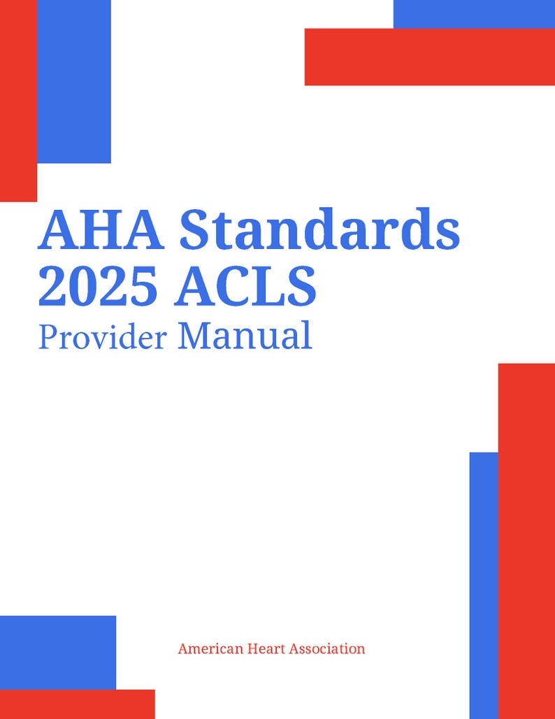 ACLS Study Guide Digital Download | ACLS Provider Manual ...