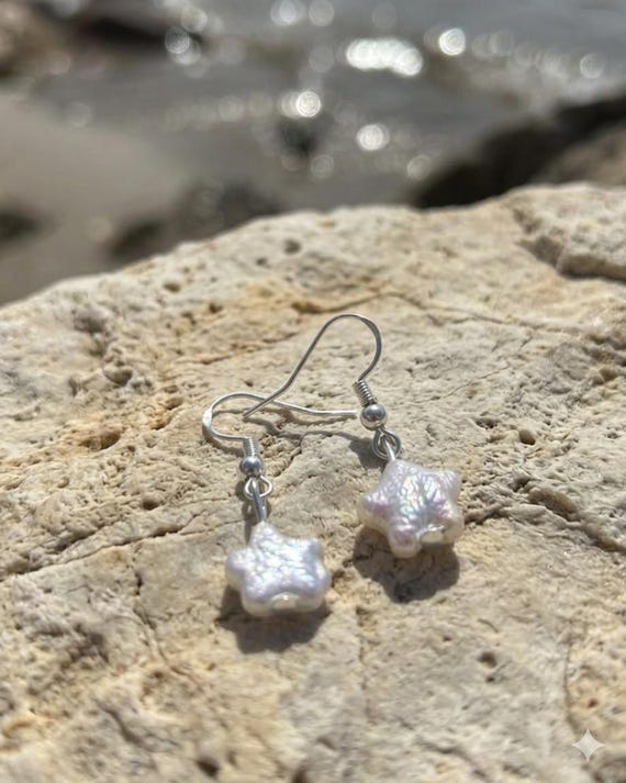 "Pure Starlight" Earrings  (Freshwater Pearl)