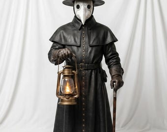 Mantle - Plague Doctor Shoulder Coat, Hat, Mantle & Gloves