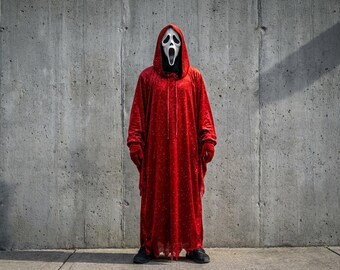 Scary Hooded Costume | Cosplay Horror Black Cloak Outfit for Halloween