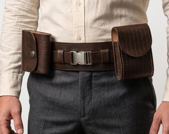 Anakin Skywalker Jedi Belt – Cosplay Utility with Brass Buckle, Pouches