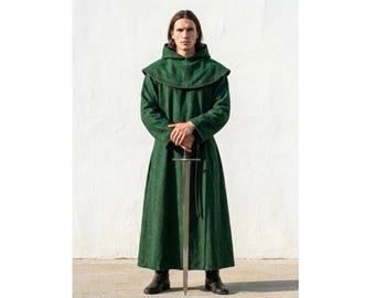 Medieval Franciscan Monk Habit, LARP, Renaissance Faire, Fantasy Cosplay.