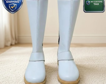 Botas de cosplay de soldado explorador motero / Calzado de cuero para disfraz de Star Wars