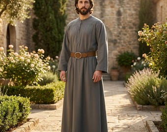 Cotton Gothic Monk Robe | Wizard Medieval Halloween Cosplay| Renaissance Renfaire Priest Costume