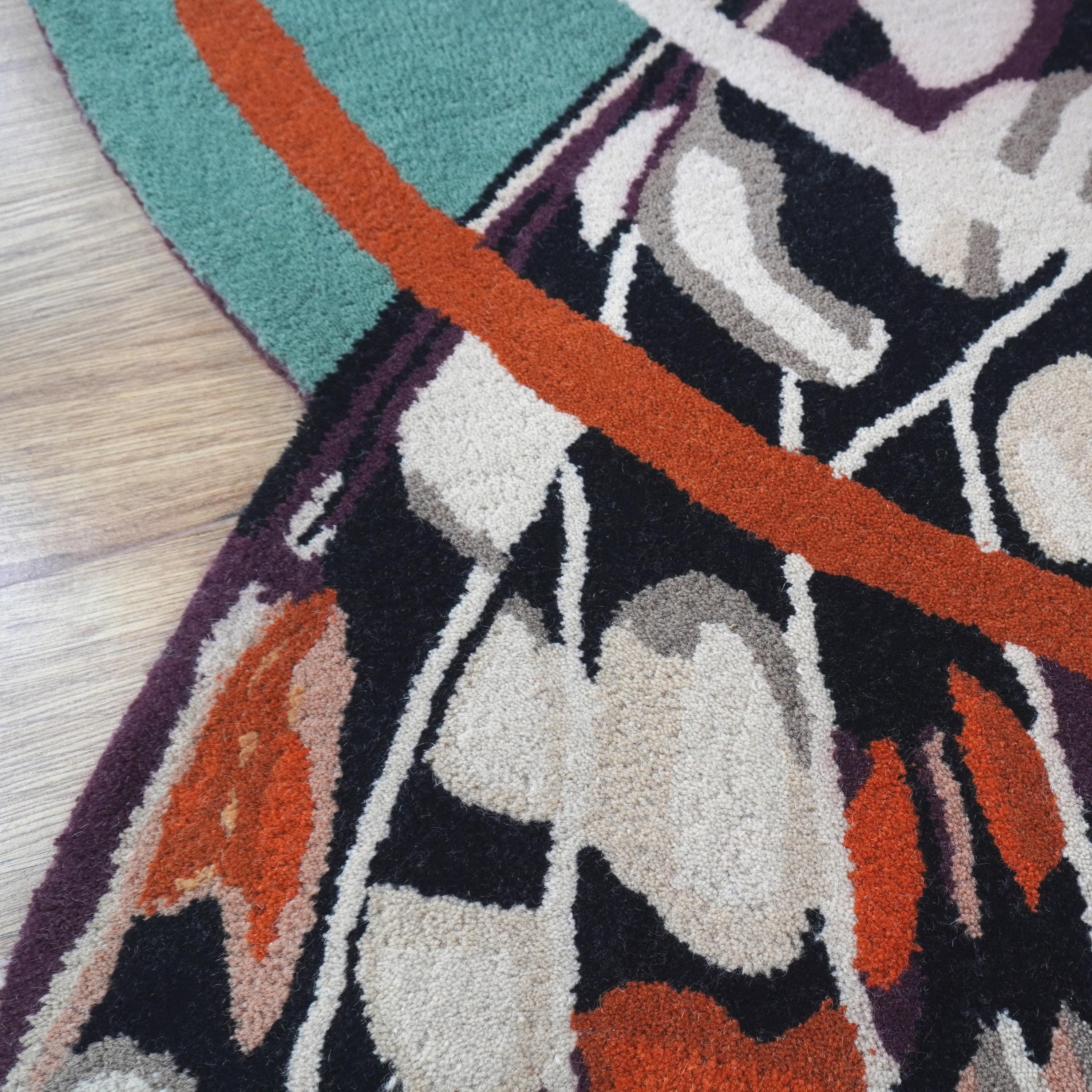 Hand Tufted Butterfly Wings, Large Round Area Rug for Living Room ...