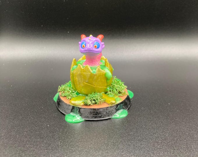 Featured listing image: 3D Printed Hand-Painted Baby Dragon Hatching