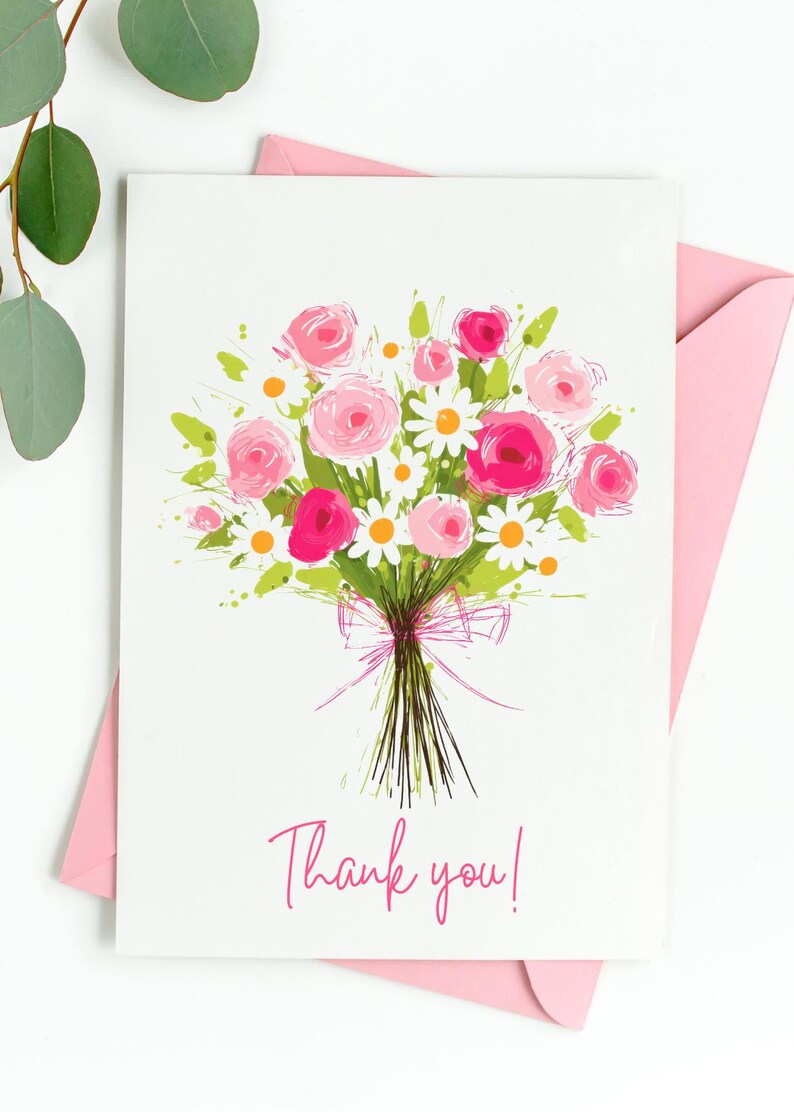 Watercolor Floral Notecards, Colorful Bouquets, Flower Lovers Blank ...