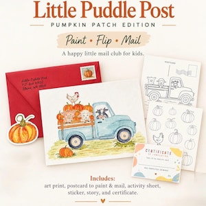 Little Puddle Post – Monthly Watercolor Art Mail subscription for kids