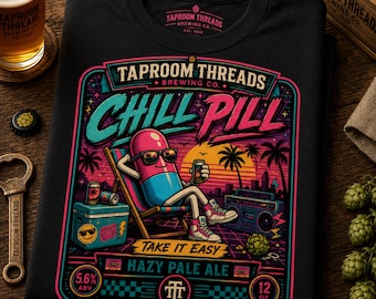 80s Shirt, Chill Pill Shirt, Synthwave Tee, Vaporwave Retro Summer Graphic