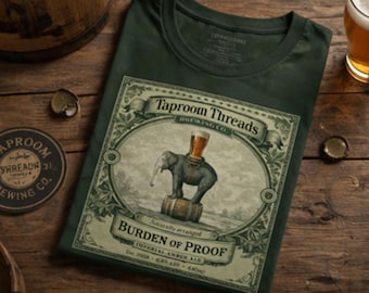 Beer T Shirt Victorian Label Elephant Illustration Imperial Amber Ale Graphic Tee
