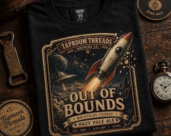 Rocket Shirt Vintage Space Graphic Tee UFO Galaxy Retro Rocket Shirt