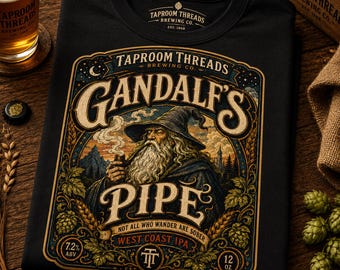 Wizard Shirt, Fantasy Shirt, Vintage Wizard Tee, Pipe Smoker Shirt, Medieval Fantasy Gift
