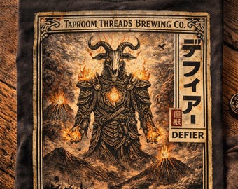 Samurai Demon Shirt Vintage Graphic Tee, Japanese Warrior Defier Design