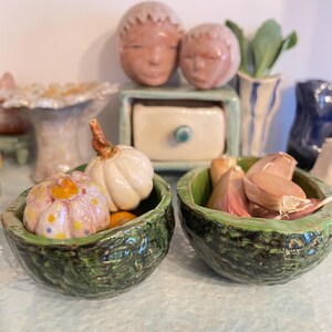 Handmade Ceramic Avocado Bowls – Unique Kitchen Decor, Artisan Pottery, Food Art Display