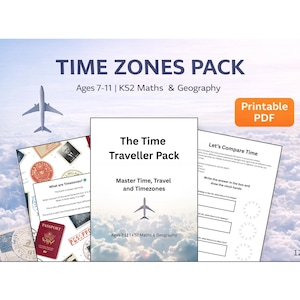 Time Zones Pack | KS2 Maths, Geography, 24-Hour Clock (PDF Download)