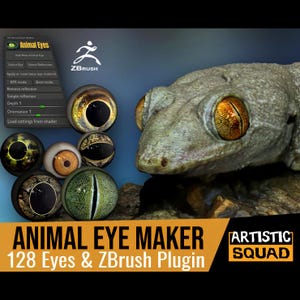 Animal Eye Maker: 128 Eyes and ZBrush Plugin