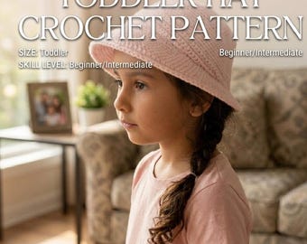 Cappellino da sole per bambini Little Meadow, modello all'uncinetto facile e veloce per principianti.