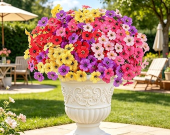 20 Bundles UV Resistant Artificial Flowers – Multicolor Outdoor Garden Porch Decor