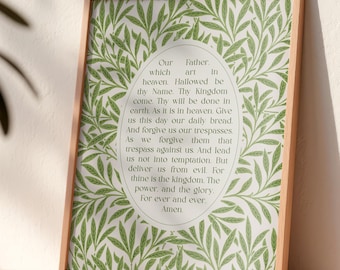The Lord's Prayer Art Print – Christian Scripture Wall Art (Digital Download)