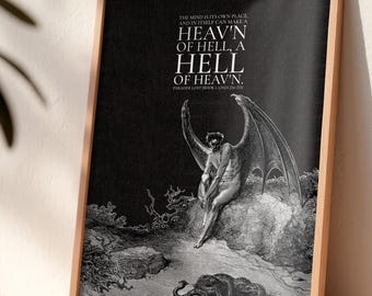 Gustave Doré Satan Print – Paradise Lost Literary Wall Art (Digital Download)