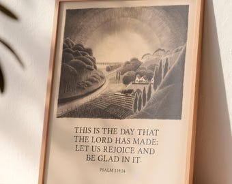 Psalm 118:24 Art Print – "This is the Day" | Bible Verse Wall Décor (Digital Download)