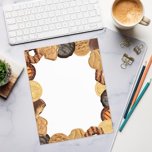 Girl Scout Cookie Theme Notepad 8.5 x 11 inch 40 pages Girl Scout Gift for Girl Scout Troop Leader