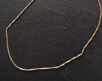26 inch Sterling Silver Chain Necklace Yellow